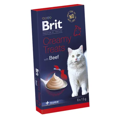 Brit Premium by Nature Cat Creamy Treats with Beef 6x15 g