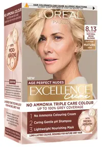 L'Oréal Excellence Creme Vopsea de păr fără amoniac Age Perfect Nudes, 8.13 Beige Blond