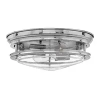 Corp de iluminat decorativ pentru exterior, Hadrian 2 Light Flush Mount – Clear Glass – Chrome