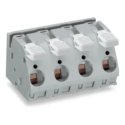 PCB terminal block; lever; 16 mm²; Pin spacing 15 mm; 6-pole; CAGE CLAMP®; commoning option; 16,00 mm²; gray