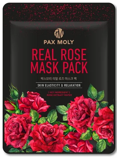 Pax Moly Mască de față folie cu trandafir, 25 ml
