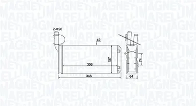 Schimbator caldura incalzire habitaclu potrivit VW TRANSPORTER T4, TRANSPORTER T6, TRANSPORTER T6 CARAVELLE T6 1.9D-2.8 07.90