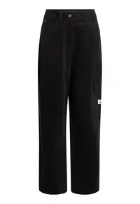 Pantaloni cargo cu talie inalta - Negru