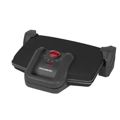 Sandwich-maker Hausberg HB631NG, 1600-1800W, Placi antiaderente, Negru/Inox Engros