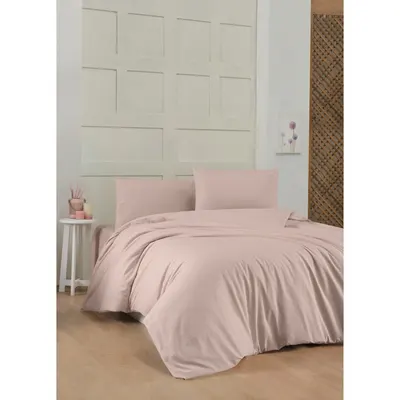 Lenjerie de pat roz/maro din bumbac ranforcé pentru pat dublu 200x200 cm – Mijolnir
