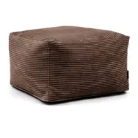 Fotoliu bean bag maro închis cu tapițerie din catifea reiată Softbox MooG – SLOWDOWN