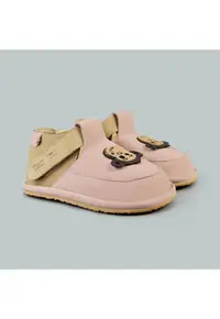 Pantofi Barefoot din piele naturală - Mojo - Roz - Roz pastel