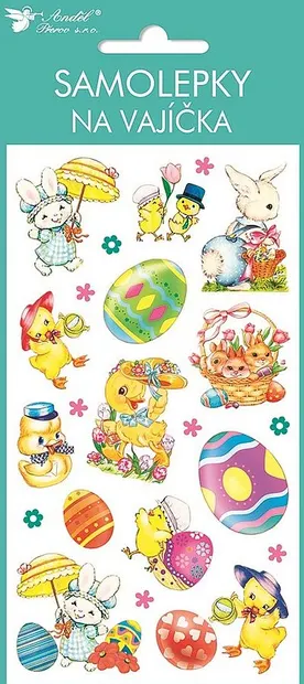 Stickere gel de Paște Andel Prerov - Animale colorate, sortiment