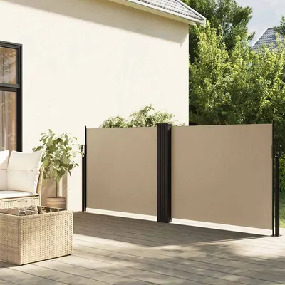 vidaXL Copertină laterală retractabilă, bej, 120 x 600 cm