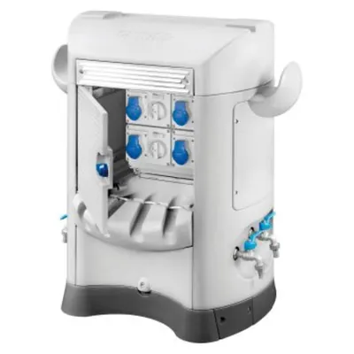 Qmc125b - Wired - Single Side Take-Off - 2 Socket Outlet 2p+e 16a + 2 Socket Outlet 3p+n+e 16a - Ip44 - White