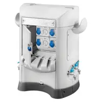 Qmc125b - Wired - Single Side Take-Off - 2 Socket Outlet 2p+e 16a + 2 Socket Outlet 3p+n+e 16a - Ip44 - White