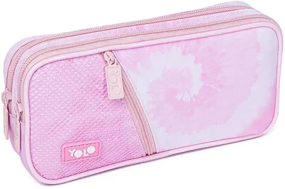 Penar școlar YOLO Pink Spiral Tie Dye - 2 fermoare