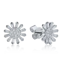 Cercei din aur alb cu diamante de 0.81ct