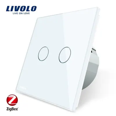 Intrerupator dublu ZigBee Alb