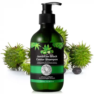 Sampon cu Ulei de Ricin Negru Jamaican pentru Cresterea Parului, Ingroasarea si Intarirea Firului de Par, Infuzat cu Biotina, 300 ml