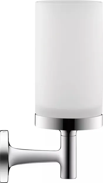 Pahar baie Duravit Starck T 0099311000, montare pe perete, metal/sticla, Crom lucios
