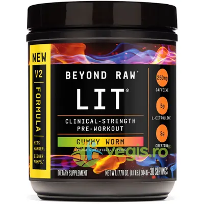 Pre-Workout cu Aroma de Jeleuri LIT V2 504g