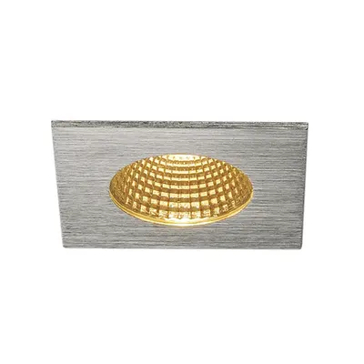 Spot incastrat, PATTA-I Ceiling lights, aluminium recessed fitting, LED, 3000K, square, brushed aluminium, 38°, incl. driver