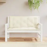 Gossi perna banca de gradina, alb crem 120x(50+50)x7 cm textil oxford