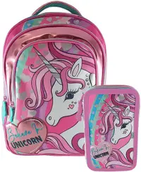 Set școlar rucsac cu penar și rechizite Graffiti Unicorn