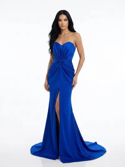 Rochie lunga din tafta cu bustul tip corset