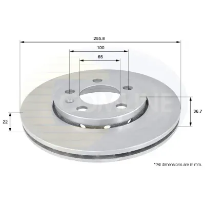 Disc frana COMLINE ADC1407V