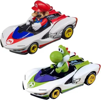Set de mașinuțe Carrera Pull & Speed - Super Mario, Mario & Yoshi, 2 buc, 1:43