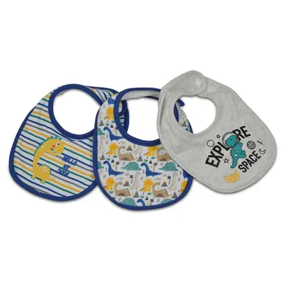 Set 3 bavete pentru bebelusi Cangaroo Kay Albastru