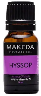Makeda Botanics Ulei esențial de hisop, grad terapeutic, 10 ml