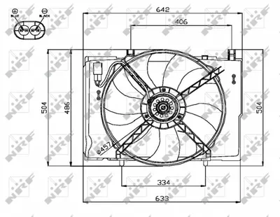 Ventilator radiator (cu carcasa) potrivit MERCEDES 124 (C124), C T-MODEL (S202), C (W202), CLK (A208), CLK (C208), E T-MODEL (S210), E (VF210), E (W210), SLK (R170) 2.0-3.2 10.92-04.04