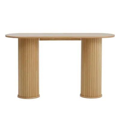 Masă consolă în culoare naturală 40x130 cm Nola – Unique Furniture