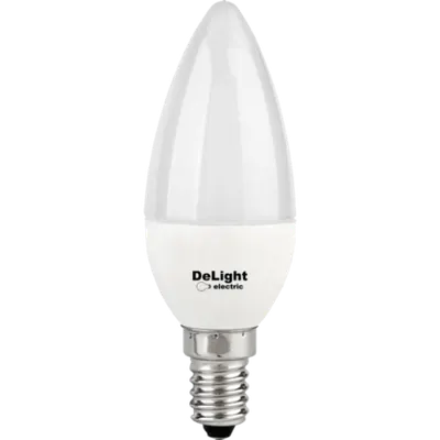 Bec Led Lumanare E14, model C37, 6W=50W, 6500K, lumina rece