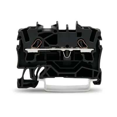 2-conductor through terminal block; 2.5 mm²; suitable for Ex e II applications; side and center marking; for DIN-rail 35 x 15 and 35 x 7.5; Push-in CAGE CLAMP®; 2,50 mm²; black