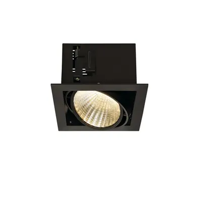 Spot incastrat, KADUX Ceiling lights, black single-headed LED, 3000K ex, square, matt black, 30°, 29W, incl. driver, clip springs