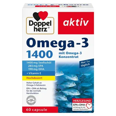 Omega 3, 1400 mg, Doppelherz Aktiv | 60 capsule