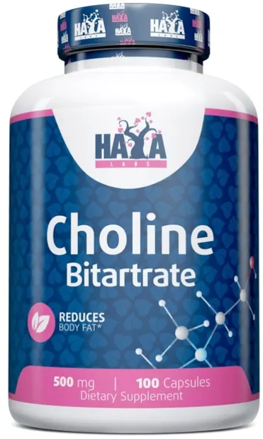 Choline Bitartrate, 500 mg, 100 capsule, Haya Labs