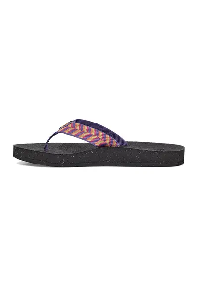 Papuci flip-flop cu aspect texturat Reflip - Violet/Galben pal