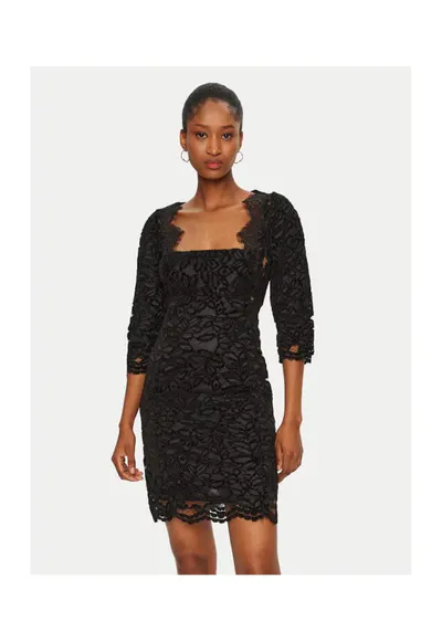 Rochie dama - 305018113 - Poliester - Negru - Negru