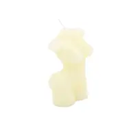 Lumânare decorativă, bust feminin, din ceară – model sculptural alb mat pentru decor modern, Arti Casa