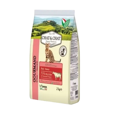 Hrana uscata pentru pisici Chat Chat Adult cu vita mazare 14 kg