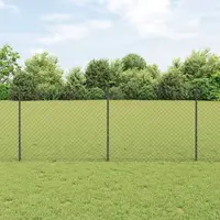 vidaXL Gard de sarma cu stalp 10 x 1 m Oțel cu strat de PVC Gri Plasă