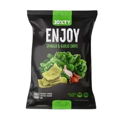 Chipsuri cu spanac si usturoi, 40g, Enjoy