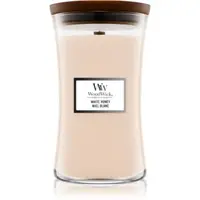 Woodwick White Honey lumânare parfumată cu fitil din lemn