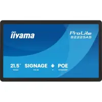 Monitor IPS LED Iiyama 21.5inch S2225AS-B1P, Full HD (1920 x 1080), USB-C, Boxe (Negru)