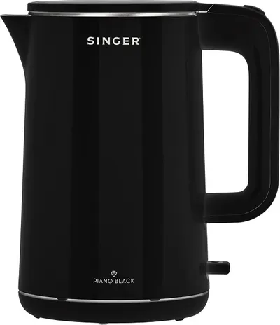 Fierbător electric Singer - WK-15030 PBL, 2200W, 1,5 l, neagră