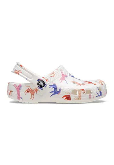 Saboti slingback Classic Character - Alb/Roz/Albastru