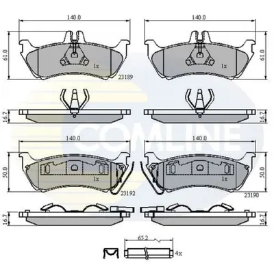 Set placute frana, frana disc COMLINE CBP31148