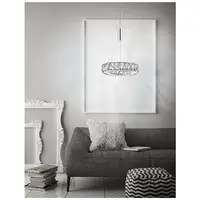 Lampa suspendata CORONA Crom Aluminiu Acrylic & Crystal LED 12 Wat 230 Volt 720Lm 3500K IP20