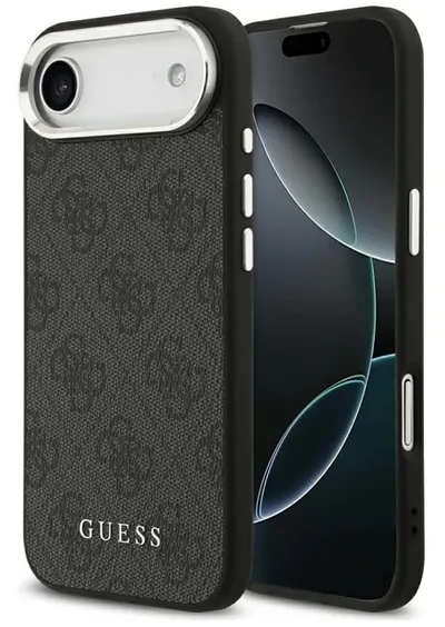 Husă Guess - Metal Logo, iPhone Air, MagSafe, negru