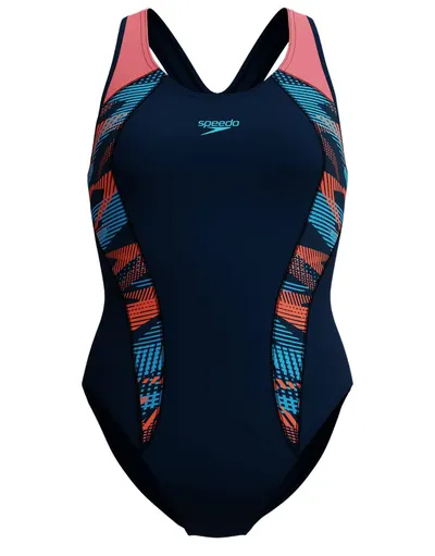 Costum de baie dintr-o singură piesă Speedo Placement Laneback pentru femei